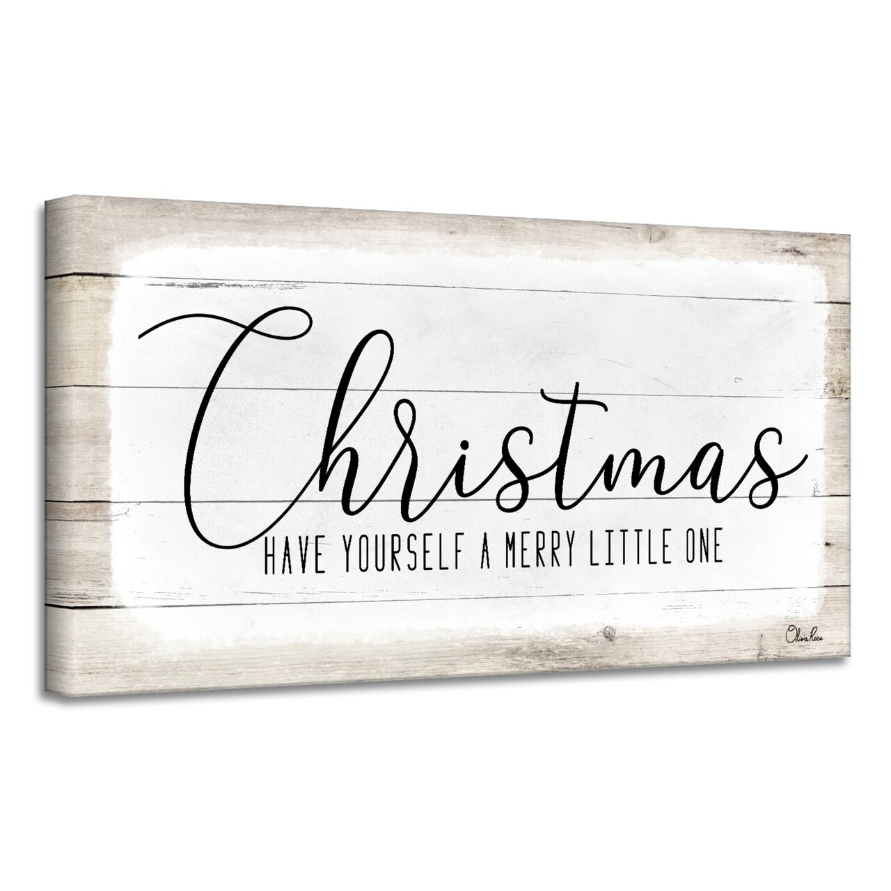 Crafted Creations Christmas Rectangular Canvas Wall Art - 8" x 16"